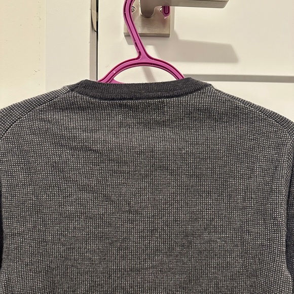 Banana Republic Blue Gray Merino Italian Wool Pullover Sweater Size Medium Tall - Picture 8 of 9